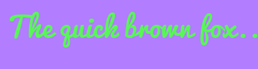 Image with Font Color 58F756 and Background Color B27DFF